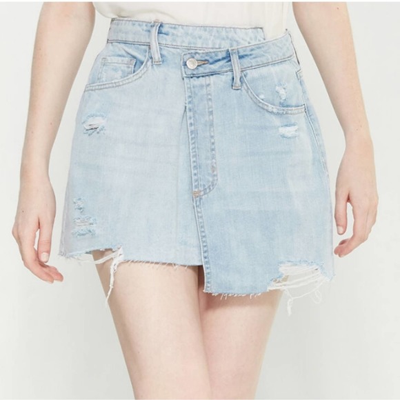 Vervet High Waist Asymmetrical Denim Skirt Large - Picture 8 of 8